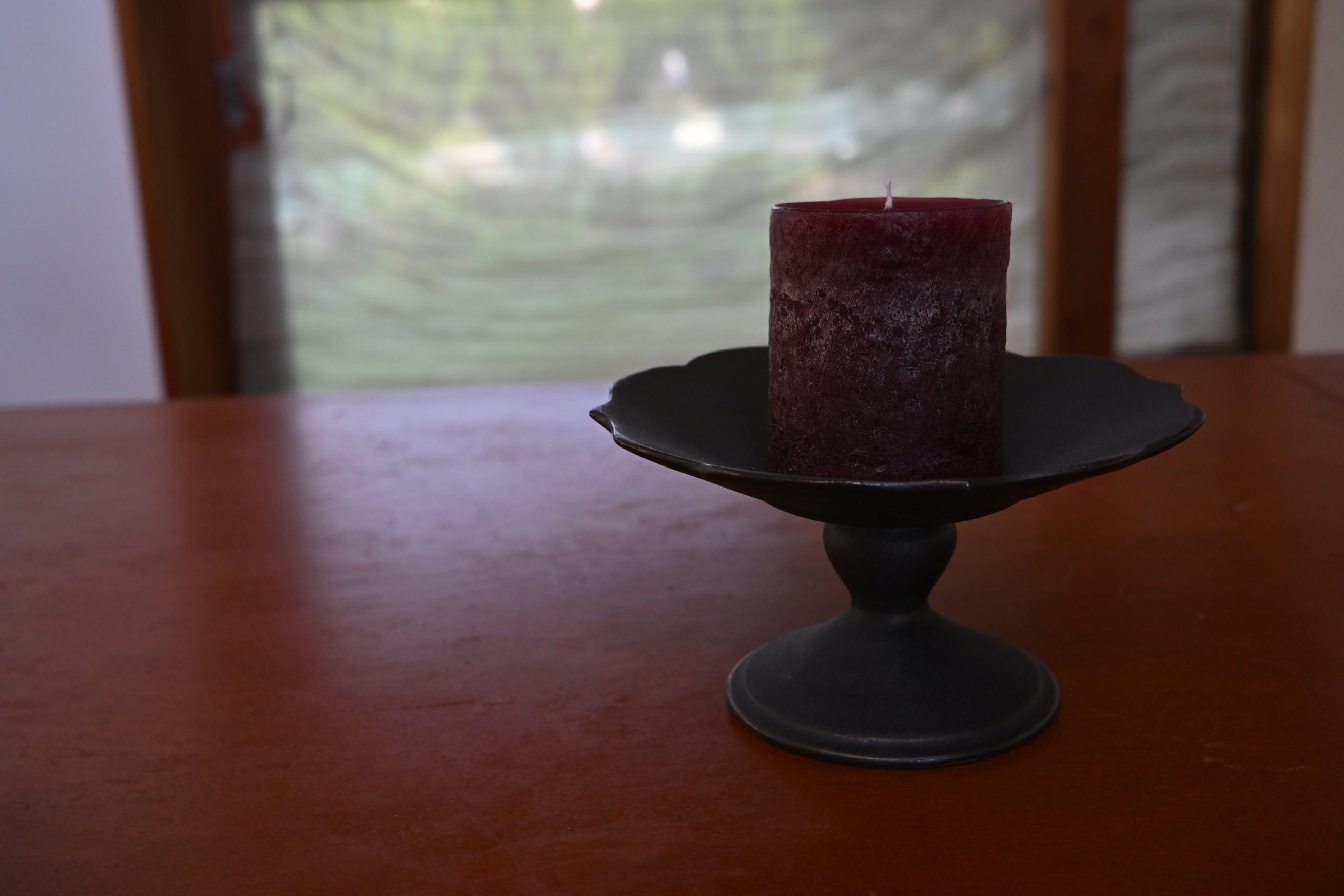 キャンドルホルダー 銀黒1枚目の画像