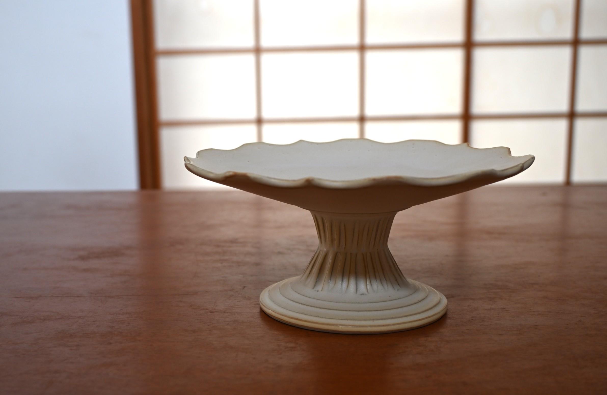 コンポート皿(高杯) Milky1枚目の画像